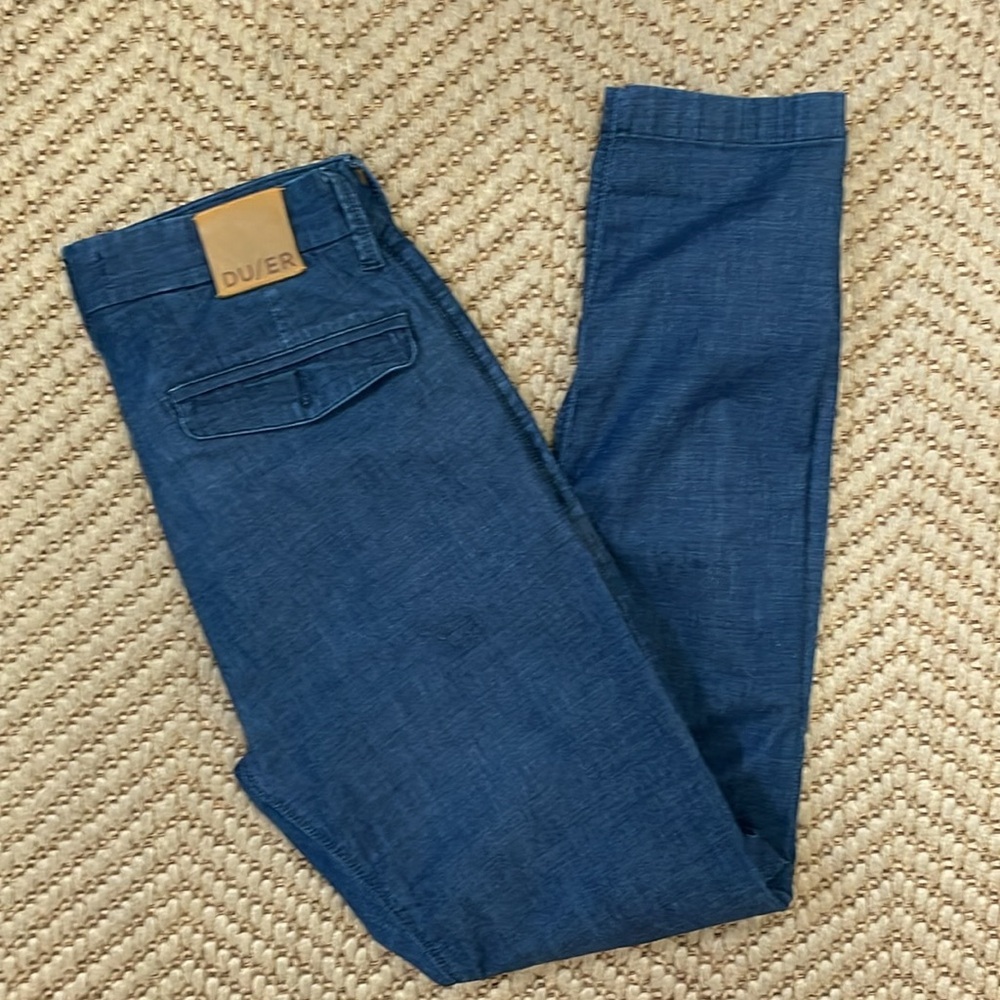 DU/ER - Classic Tapered Slim Pants - Navy - 31x32